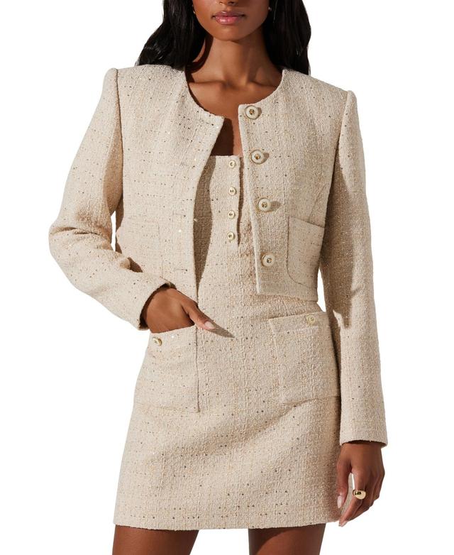 Astr the Label Womens Milena Tweed Jacket Product Image