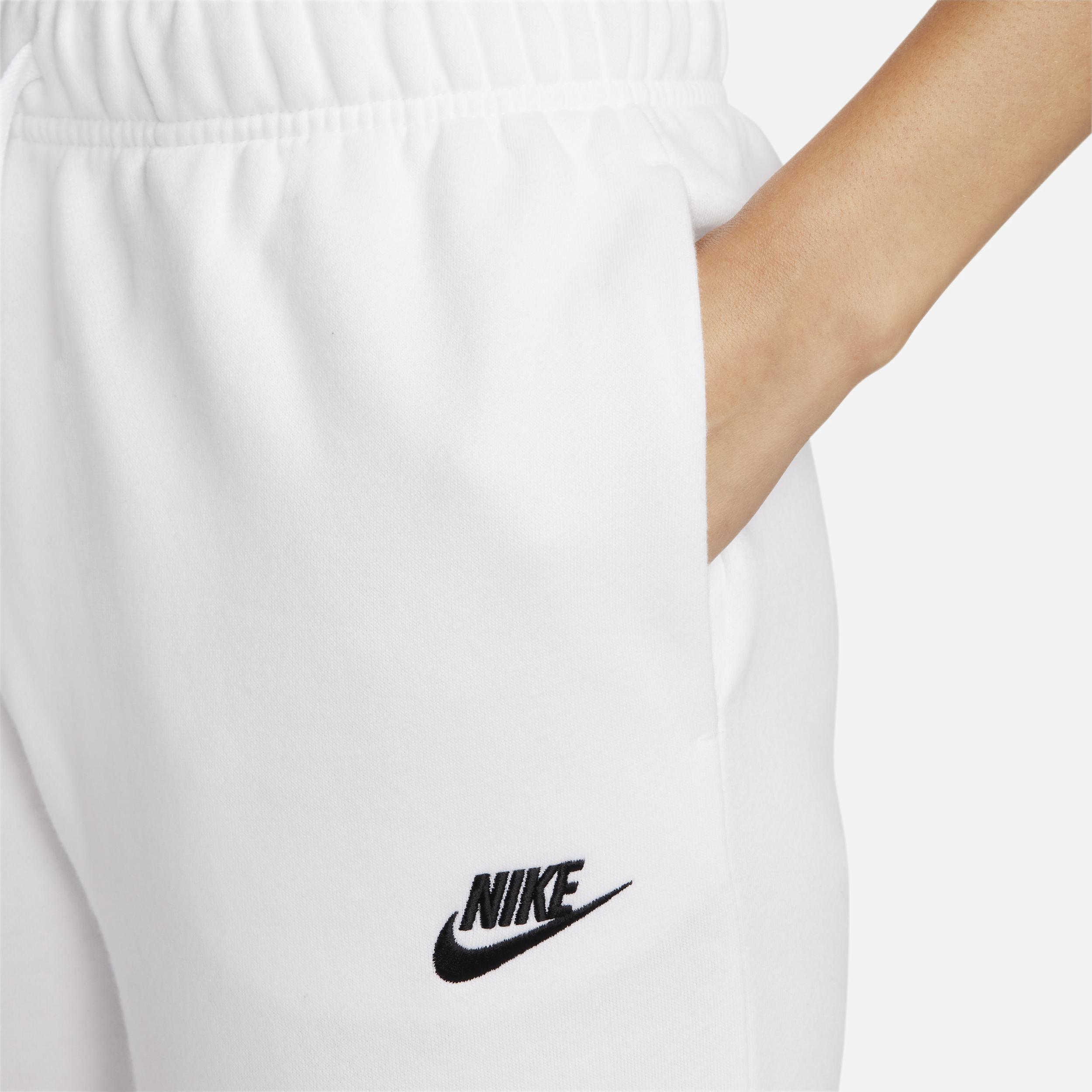 Nike Womens Nike NSW Club Fleece MR Pants - Womens Black/White Product Image