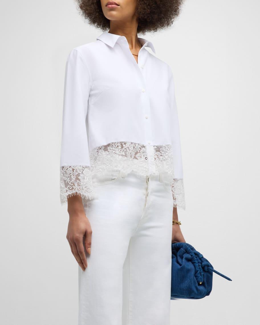 Levo Lace-Trim Cropped Shirt  product image