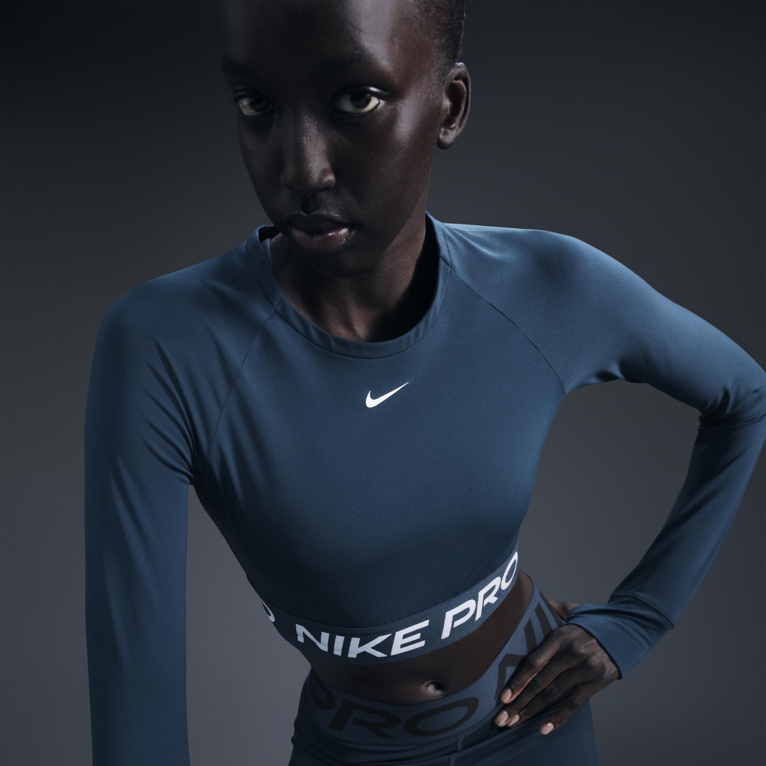 Nike Womens Pro 365 Dri-FIT Cropped Long-Sleeve T-Shirt Product Image