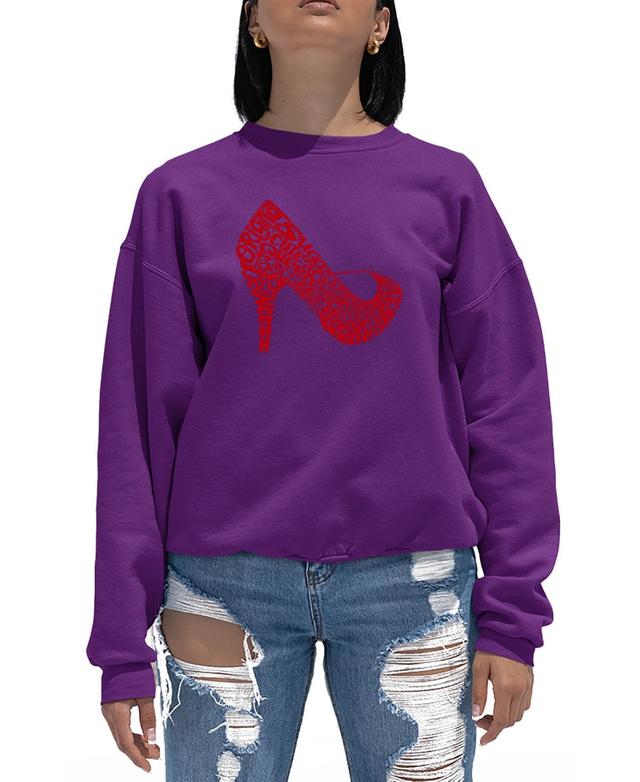 Womens Word Art Crewneck One Love Heart Sweatshirt Product Image