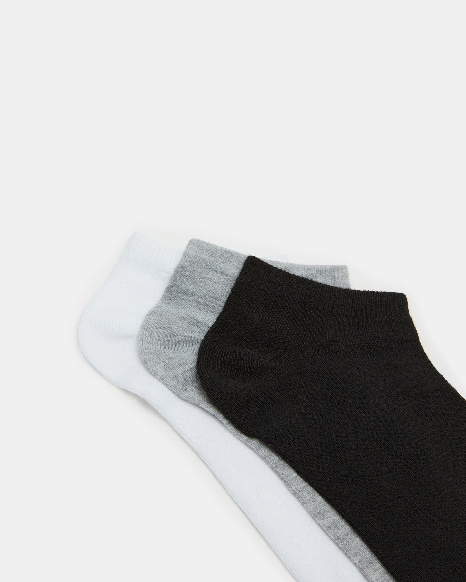 BASIC LOW CUT SOCKS BLACK/WHITE Male Product Image