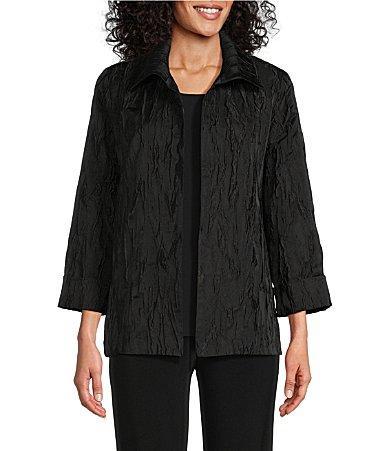 Womens Textured Jacquard A-Line Jacket Product Image