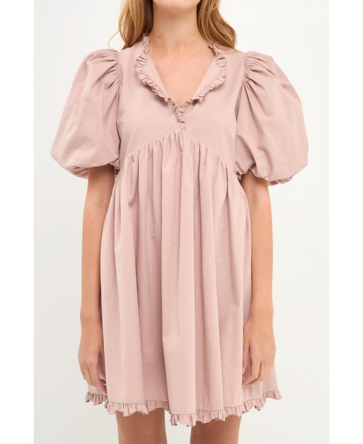 endless rose Womens Ruffle Detail Mini Dress Product Image