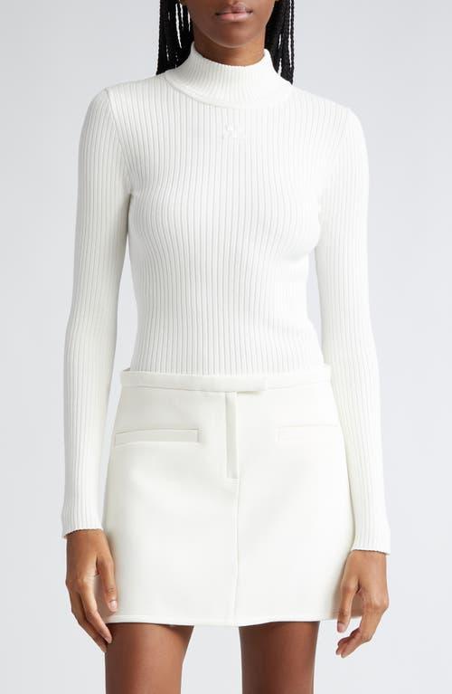 Courrges Mock Neck Rib Sweater Product Image