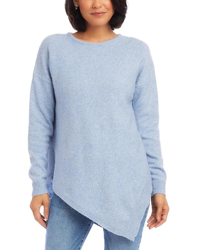 Karen Kane Asymmetric Hem Crewneck Sweater Product Image