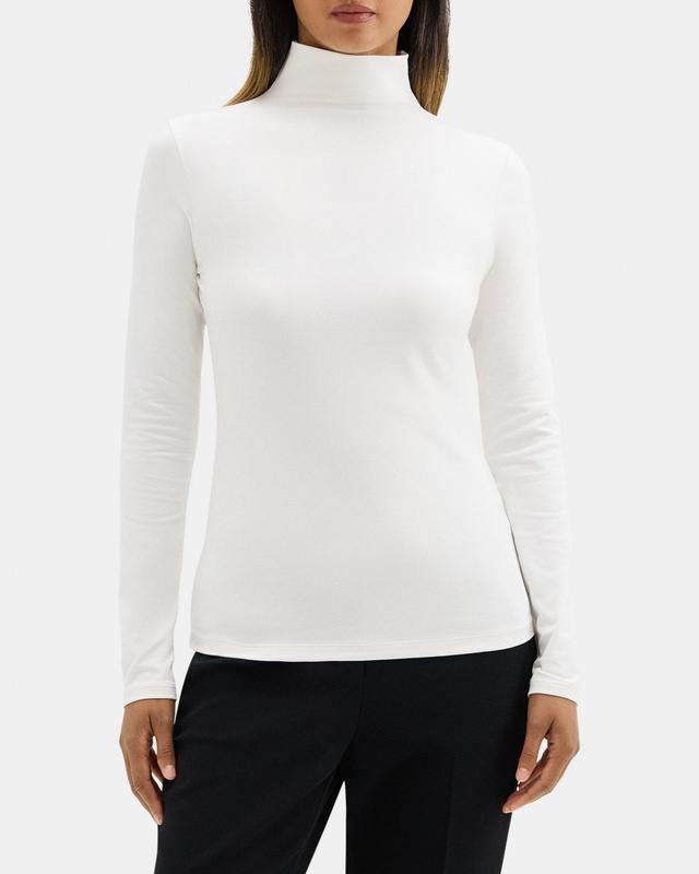 Long-Sleeve Turtleneck Tee in Pima Cotton Jersey Product Image