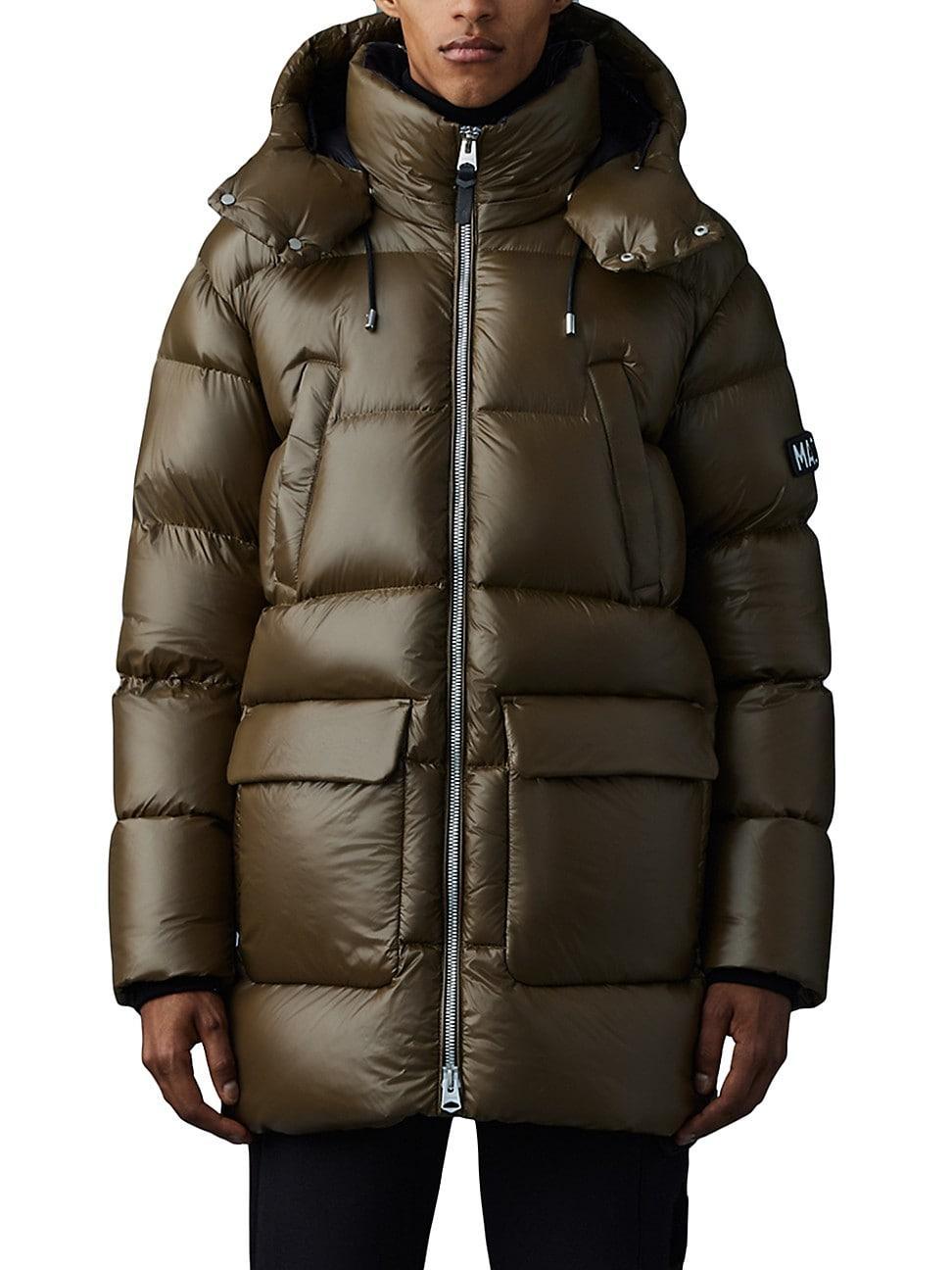 Mens Kendrick Zip-Up Puffer Coat - Moss - Size 38 Product Image