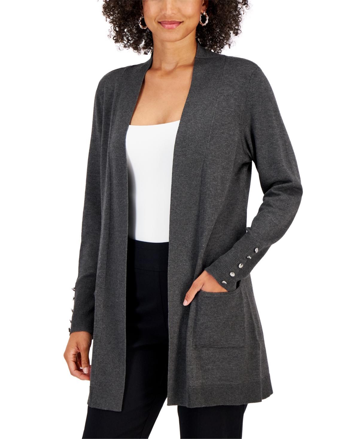 Jm Collection Womens Button-Sleeve Flyaway Cardigan, Xs-4X, Created for Macys Product Image