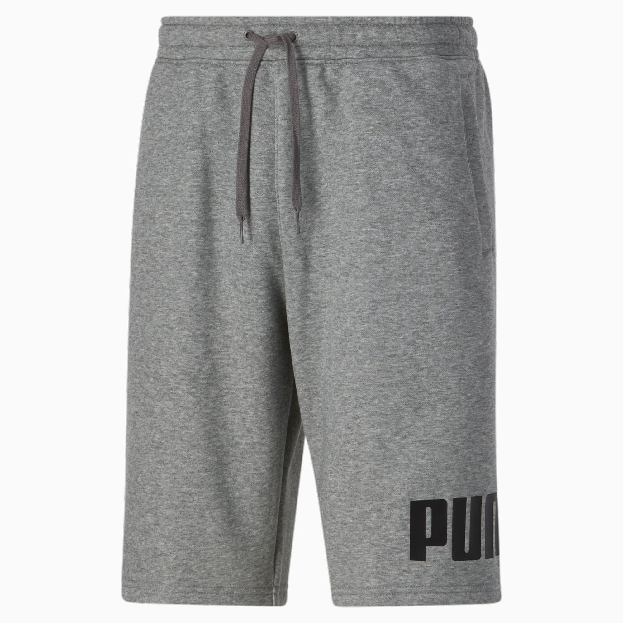 PUMA Logo Men's 10" Shorts in Medium Grey Heather Product Image