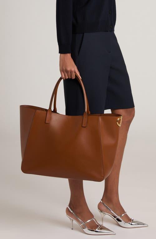 Leather Tote Bag In Brown Product Image