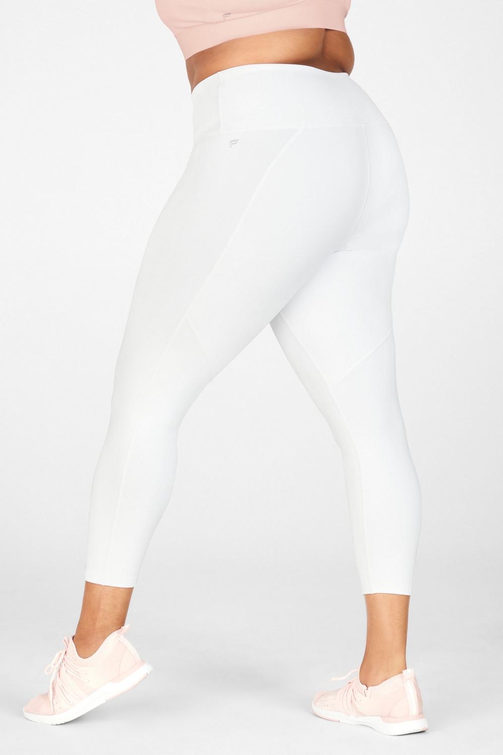 Fabletics Define High-Waisted 7/8 Legging Womens white plus Size 3X Product Image