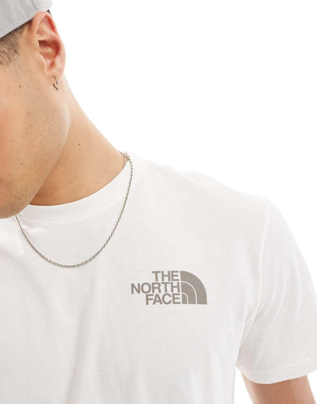 The North Face heavyweight relaxed t-shirt with back graphic in white Product Image