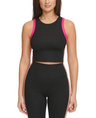 Women's Contrast-Trim Cropped Top Product Image