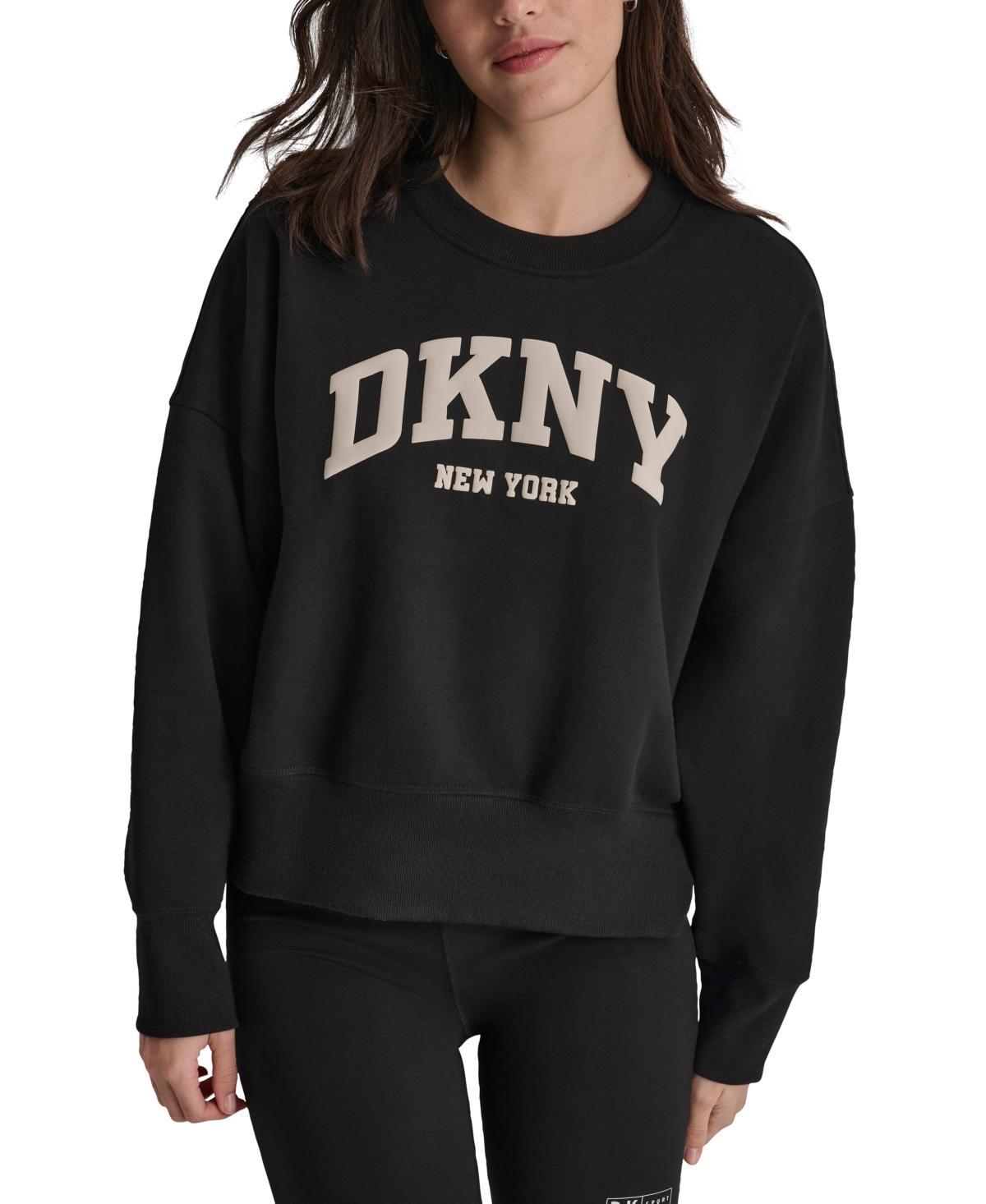 Dkny Sport Womens Varsity Puffed Logo Sweatshirt Product Image