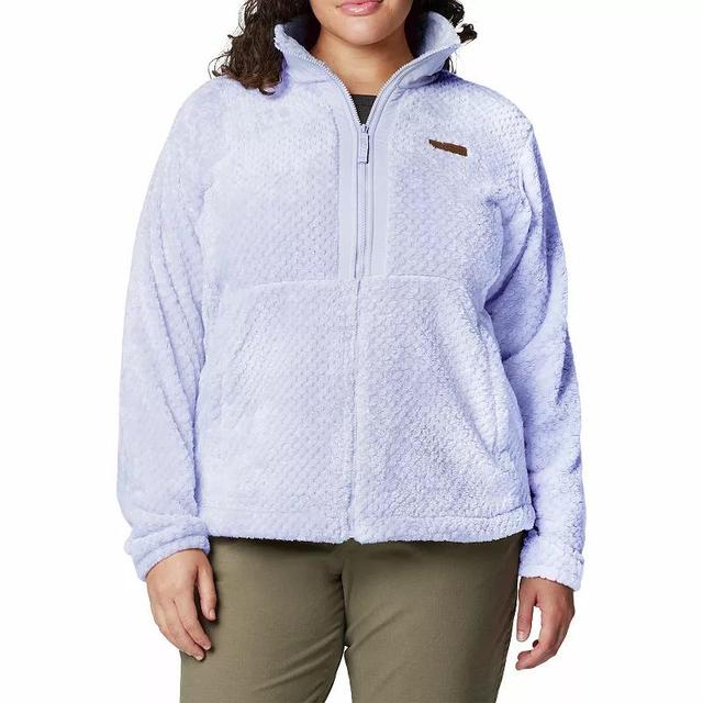 Plus Size Columbia Fire Side III Full Zip Fleece Jacket, Womens Dark Grey Product Image