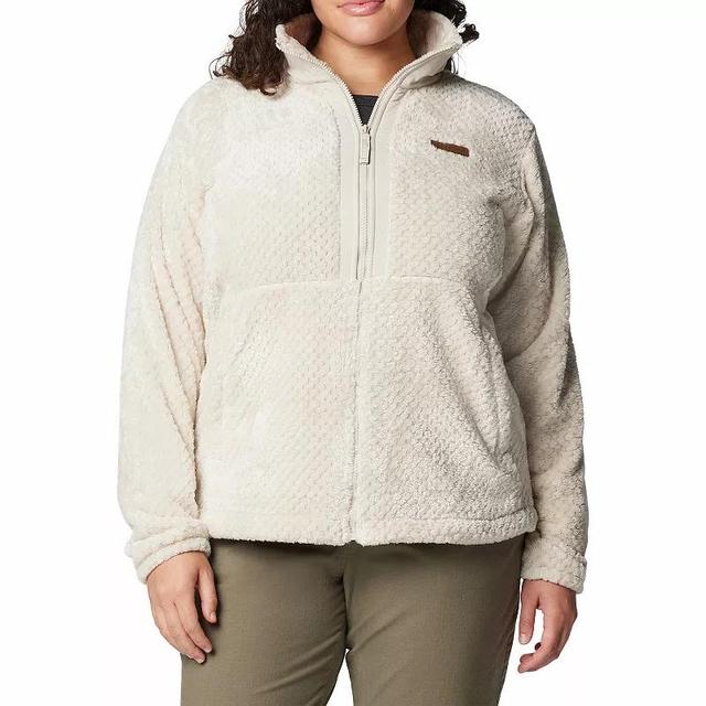 Plus Size Columbia Fire Side III Full Zip Fleece Jacket, Womens Dark Grey Product Image