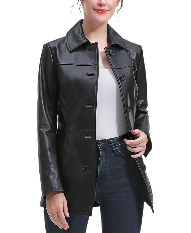 Bgsd Womens Sofia Leather Car Coat Product Image