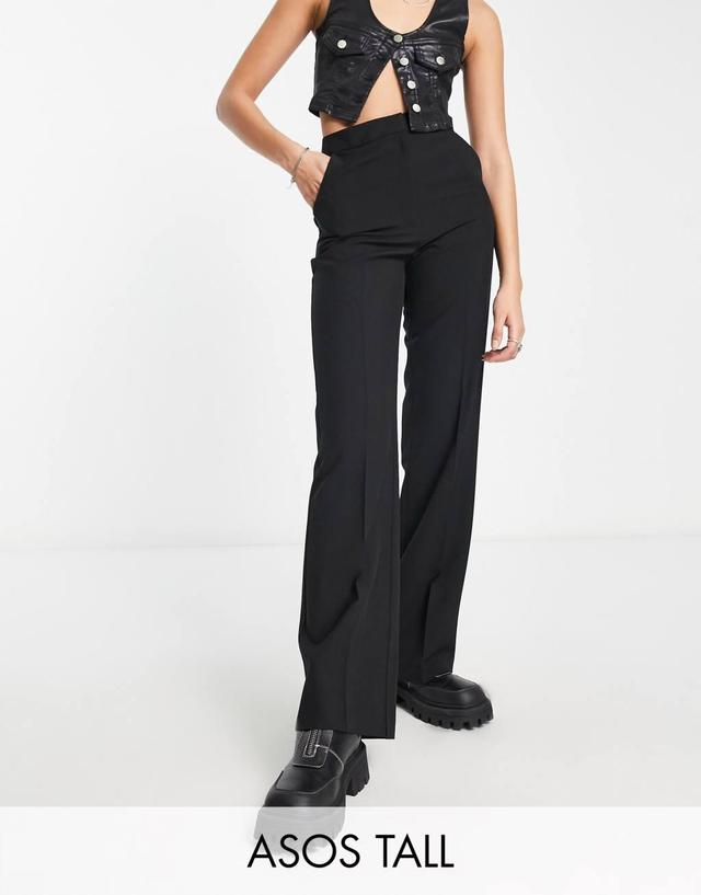 ASOS DESIGN Tall ultimate straight leg pants in black Product Image