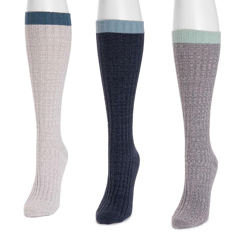 Muk Luks Womens 3 Pair Pack Slouch Socks, One Product Image