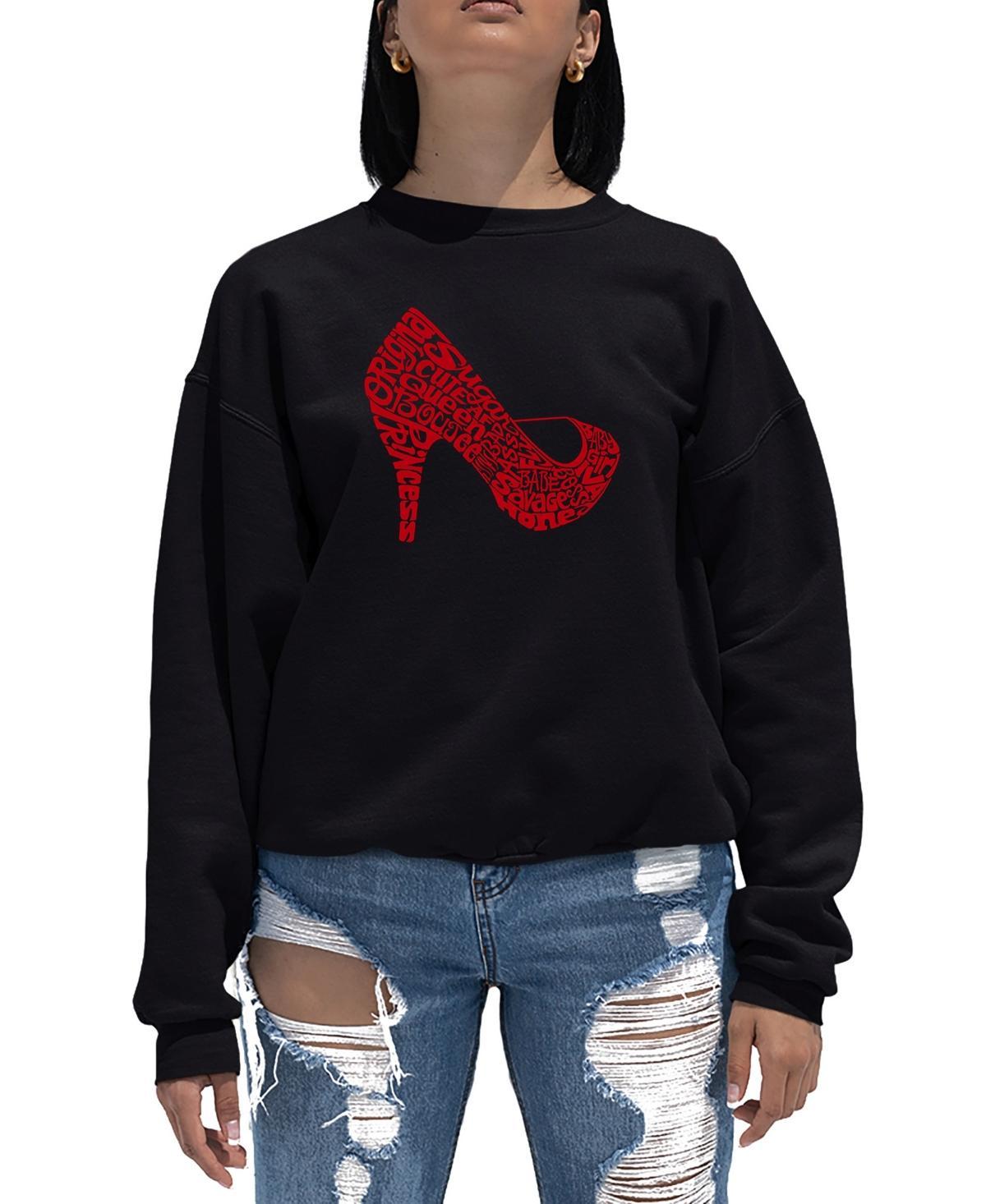 Womens Word Art Crewneck One Love Heart Sweatshirt Product Image