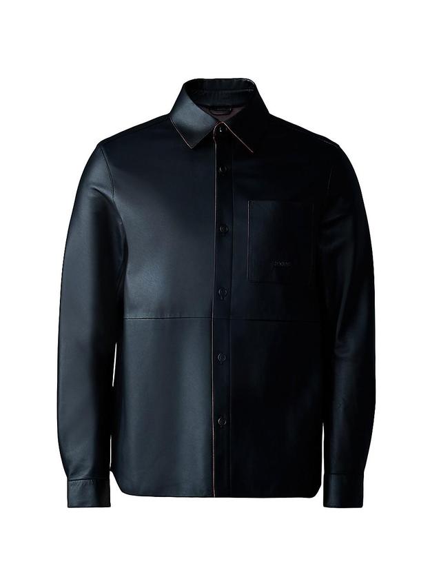 Mens Remington Two-Tone Leather Overshirt Product Image