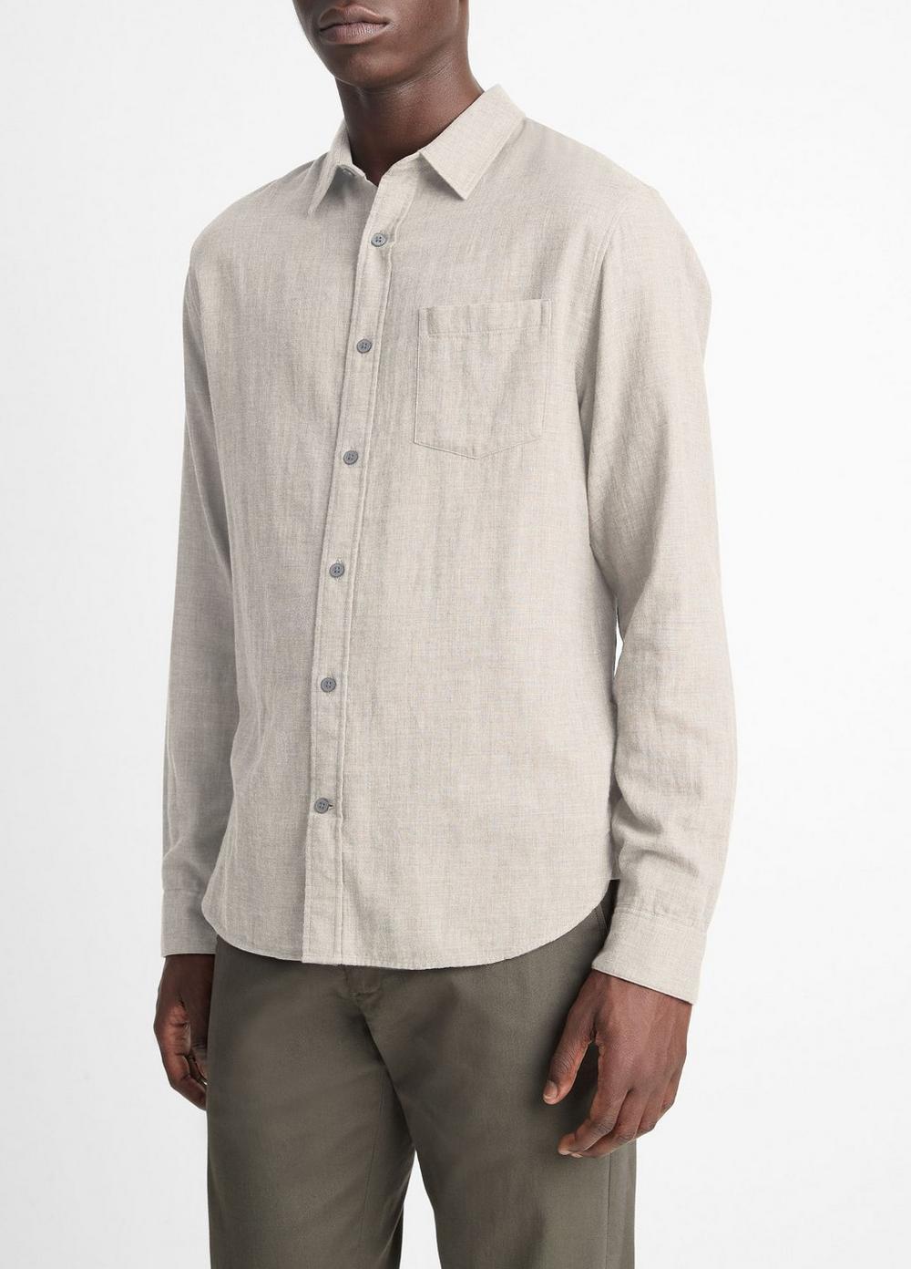 Double-Face Cotton Long-Sleeve Shirt Product Image