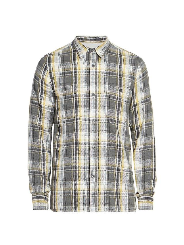 Mens Ahmad Plaid Button-Front Shirt Product Image