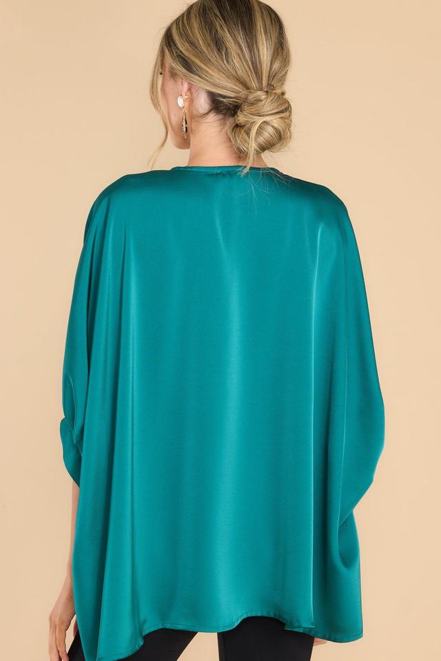 Fun And Flirty Hunter Green Top Product Image