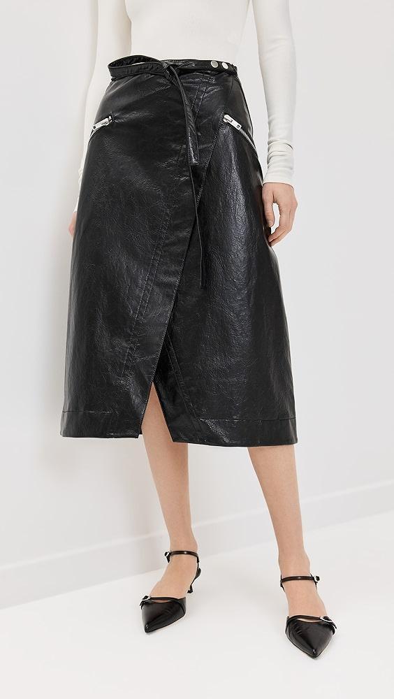 3.1 Phillip Lim Textured Faux Leather Wrap Skirt | Shopbop Product Image