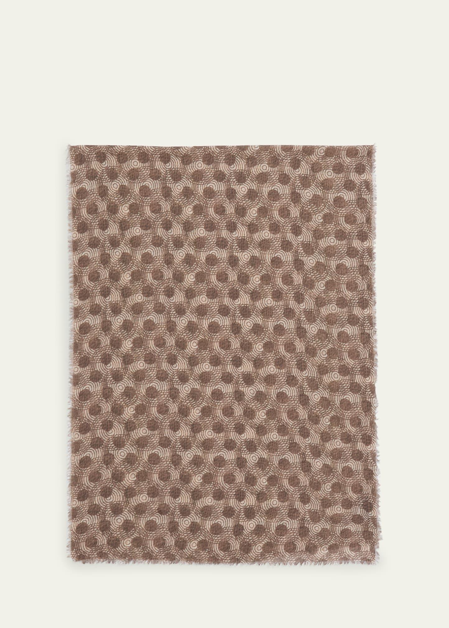 Mens Wool Geometric-Print Scarf Product Image