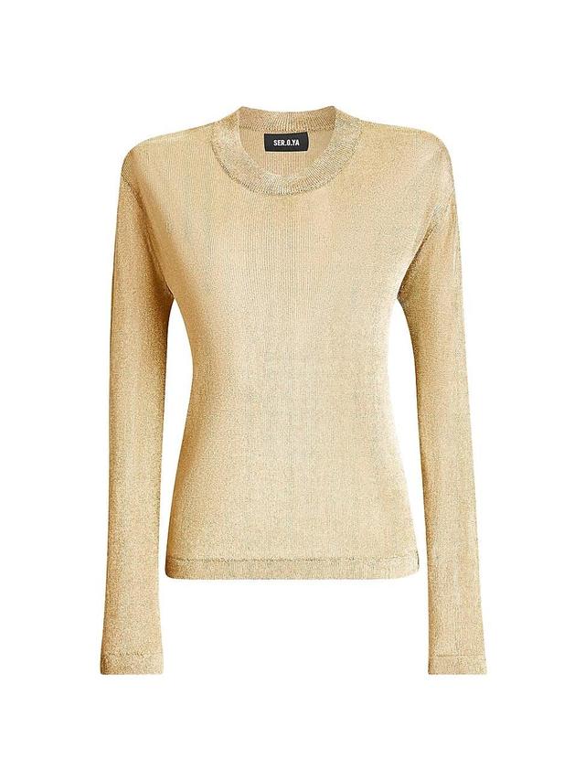 Womens Hana Metallic Knit Top Product Image