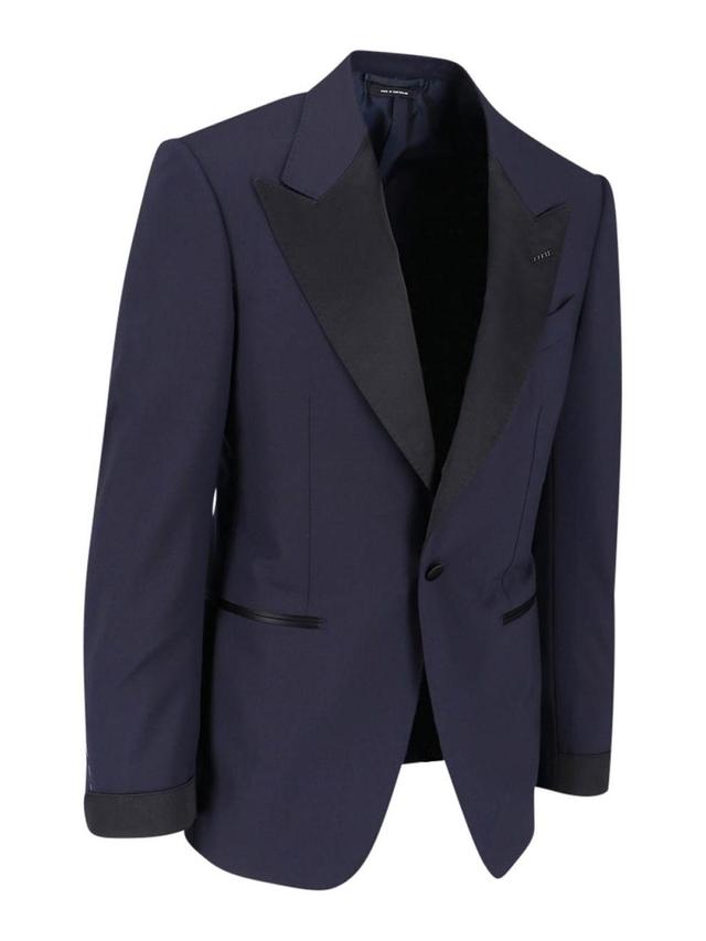 TOM FORD Single-breasted Suit In Blue Product Image