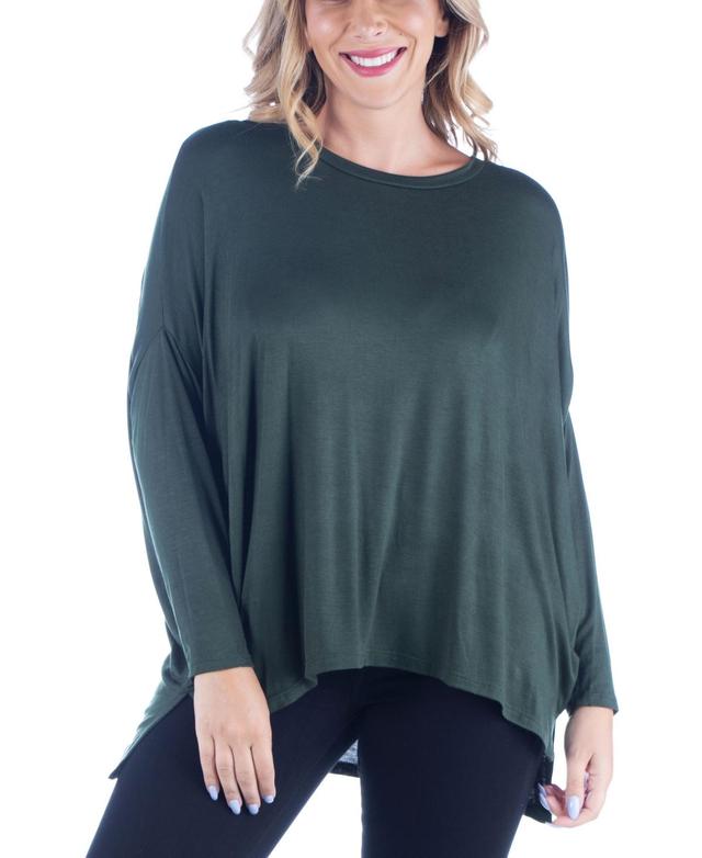 Womens Plus Size Oversized Long Sleeves Dolman Top Product Image