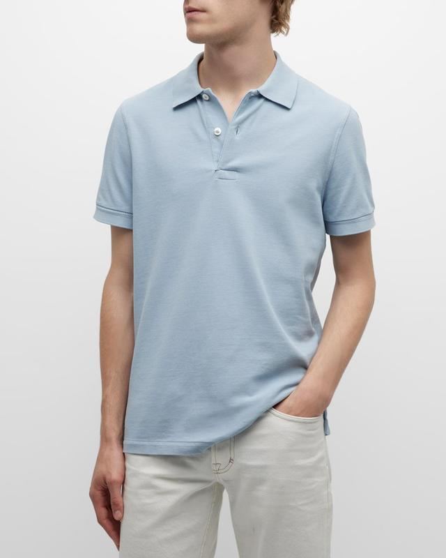 Men's Cotton Pique Polo Shirt Product Image