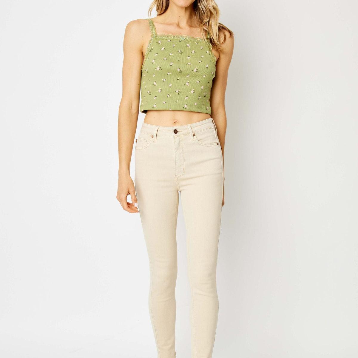 Judy Blue High Waist Jeans- Bone Product Image