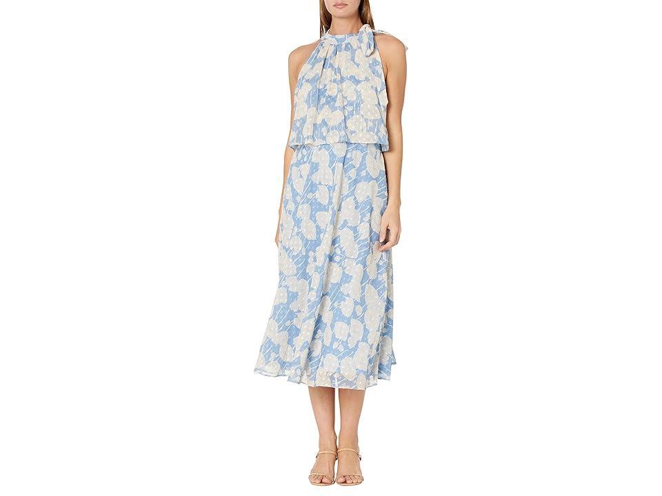 Adrianna Papell Printed Floral Chiffon Popover Dress (Light ) Women's Dress Product Image