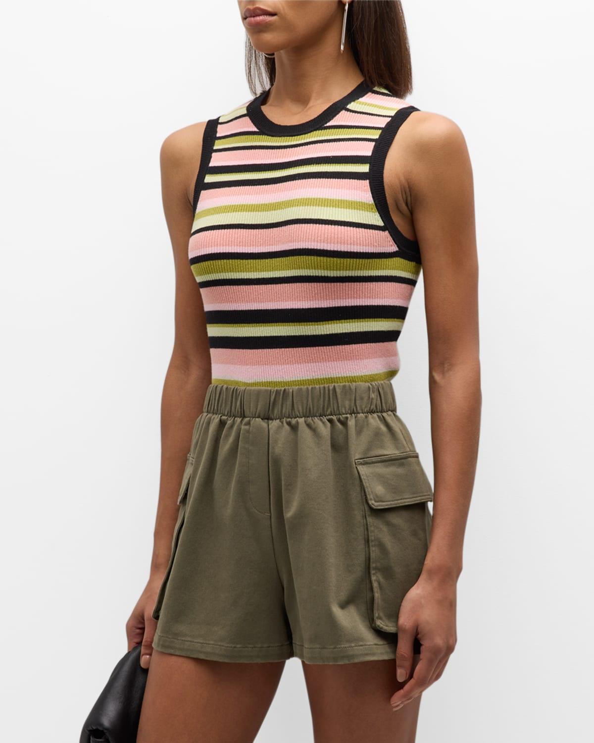 Multi-Yarn Cotton Stripe Tank Top Product Image