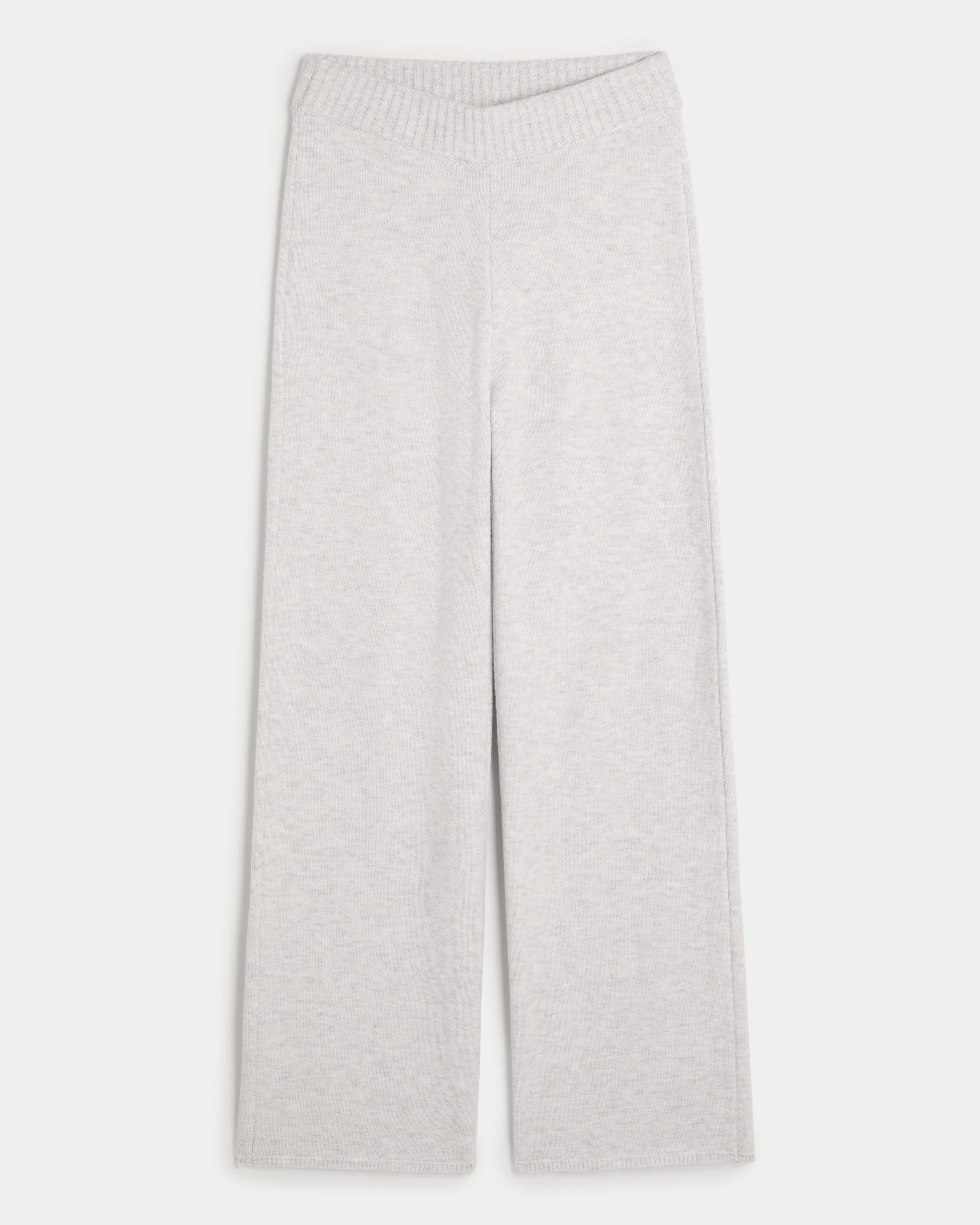 Gilly Hicks Sweater-Knit Straight Pants Product Image