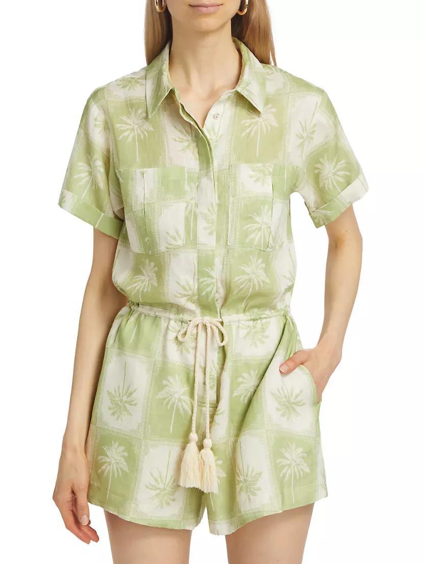 Paradiso Palm Linen Romper Product Image