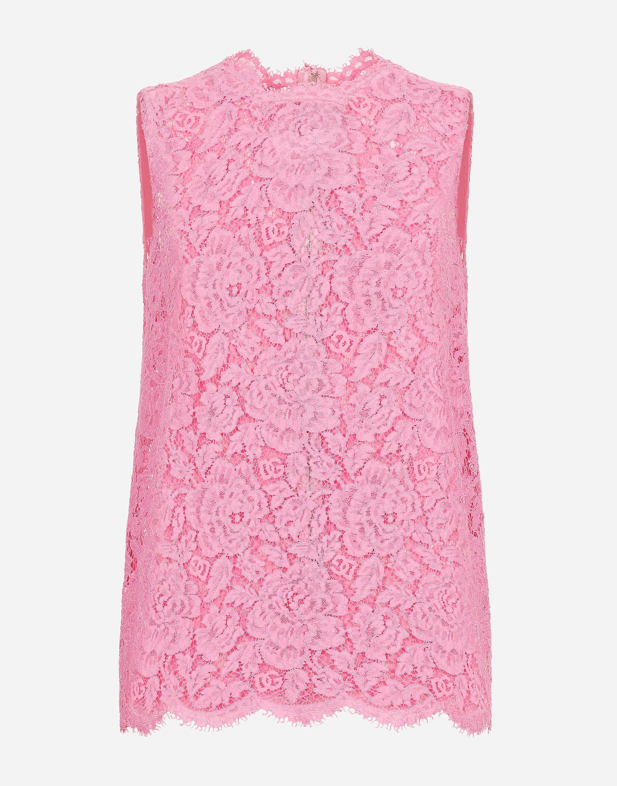 DOLCE & GABBANA Corded Lace Top In Rosa Product Image