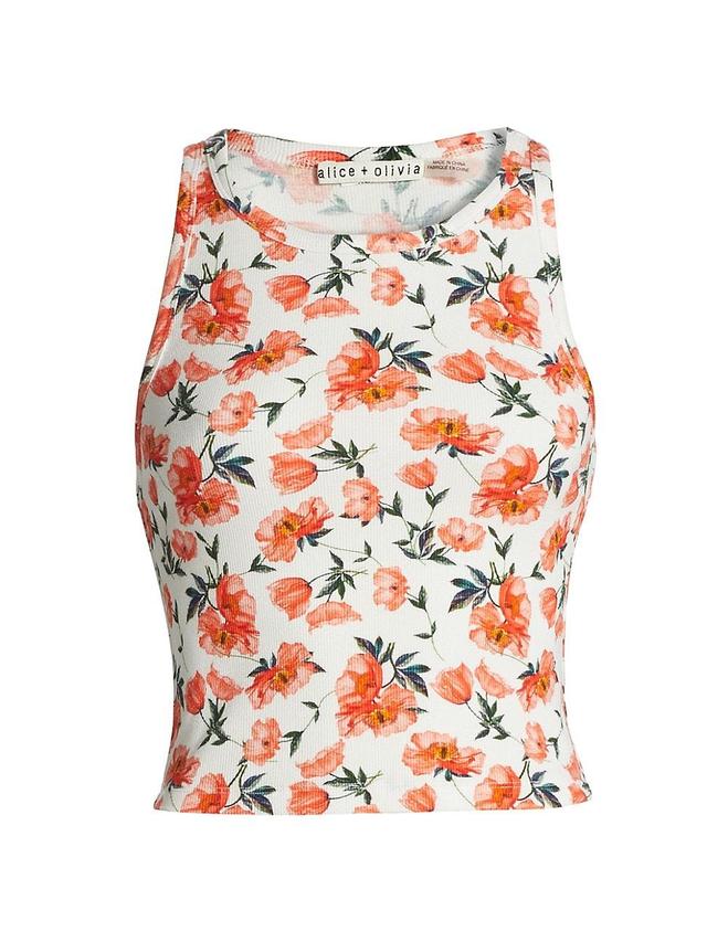 Womens Allen Floral Rib-Knit Tank Product Image