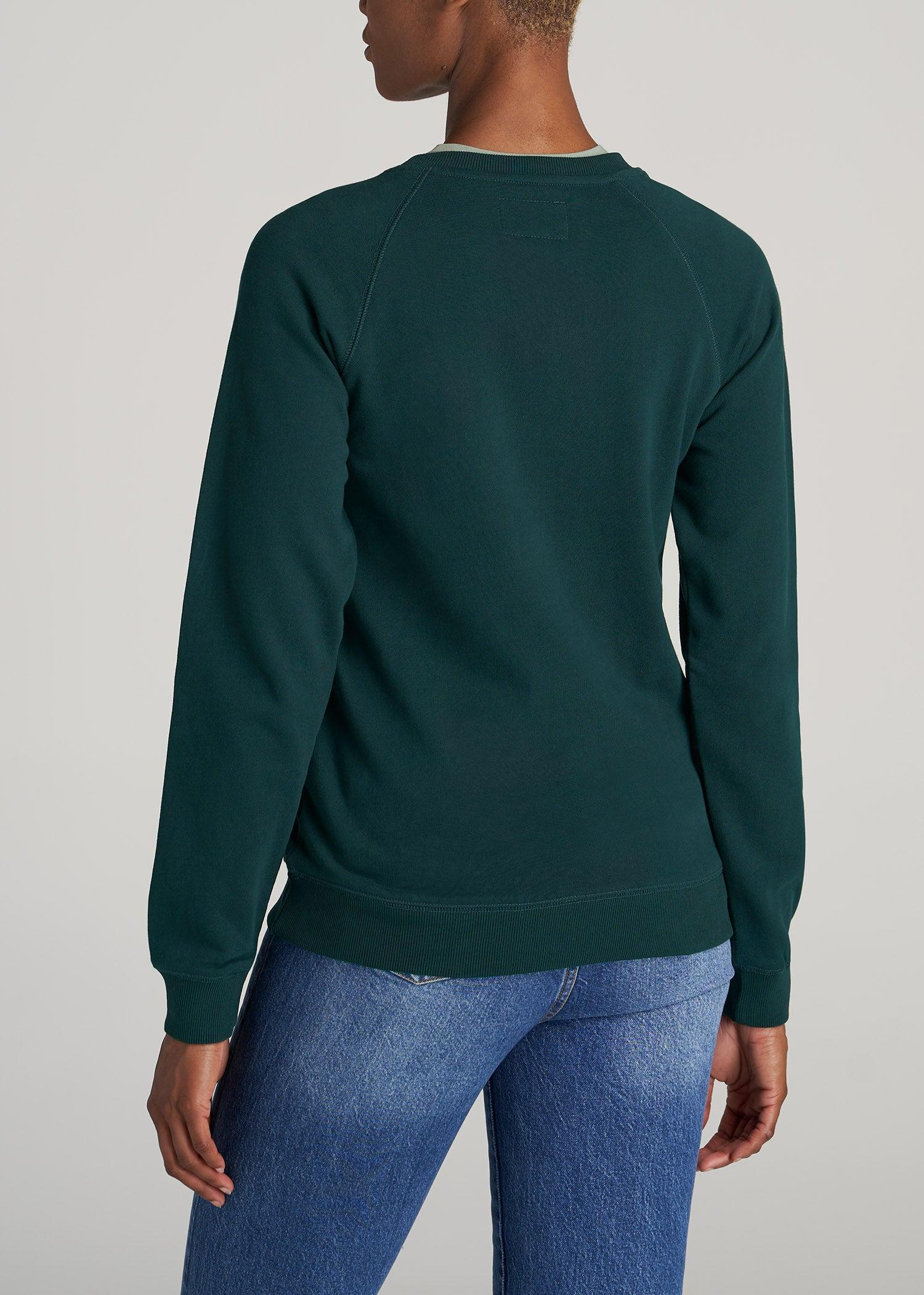 Wearever French Terry Women's Tall Crewneck Sweatshirt in Emerald Product Image