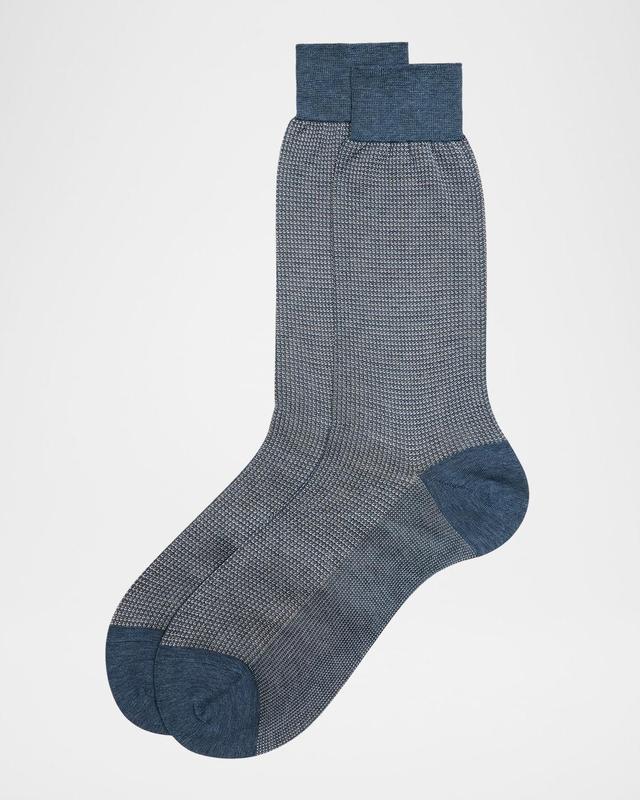 Men's Cotton-Blend Jacquard Crew Socks Product Image