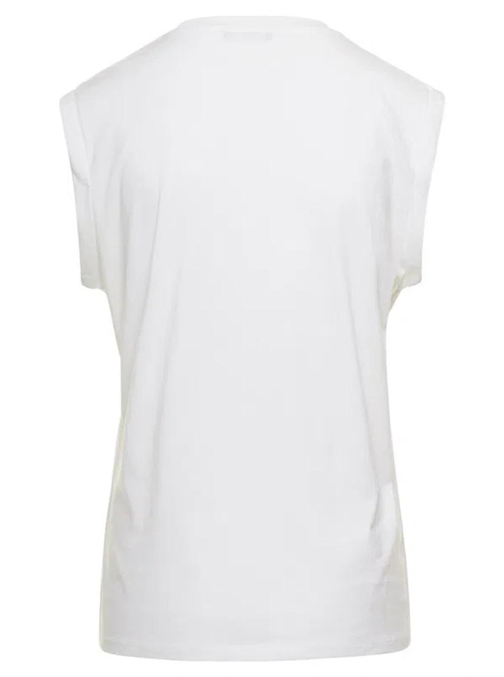 BALMAIN Cotton Tank Top In White Product Image