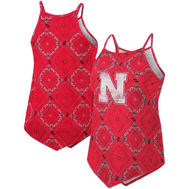 Womens Colosseum x Wrangler Scarlet Nebraska Huskers Bandana Tank Top Product Image