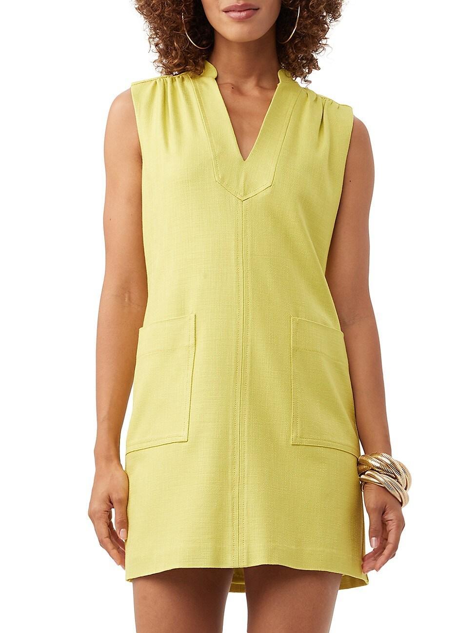 Womens Suntan V-Neck Minidress Product Image