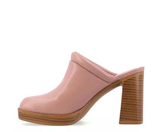 Journee Collection Izara Tru Comfort Foam Womens Heeled Mules Pink Product Image