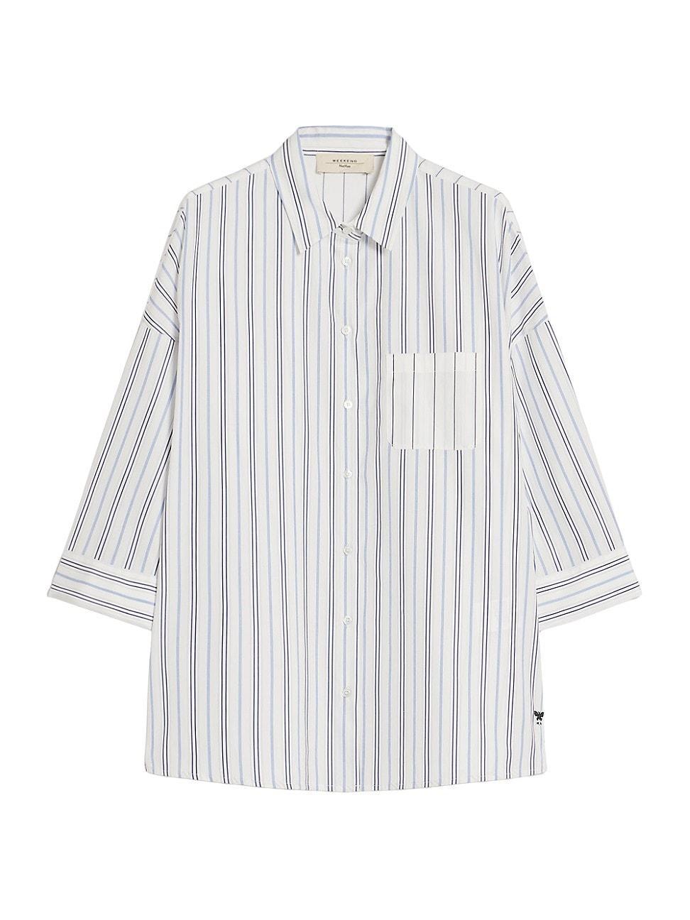 Womens Venus Stripe Cotton Shirt Product Image