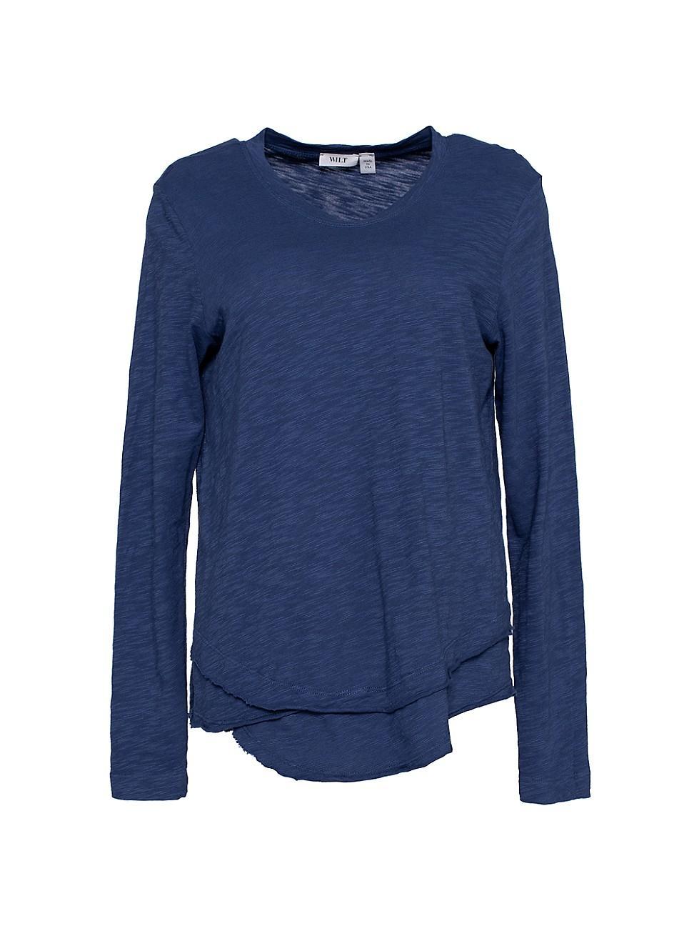 Womens Long Sleeve Mock Layer Tee Product Image